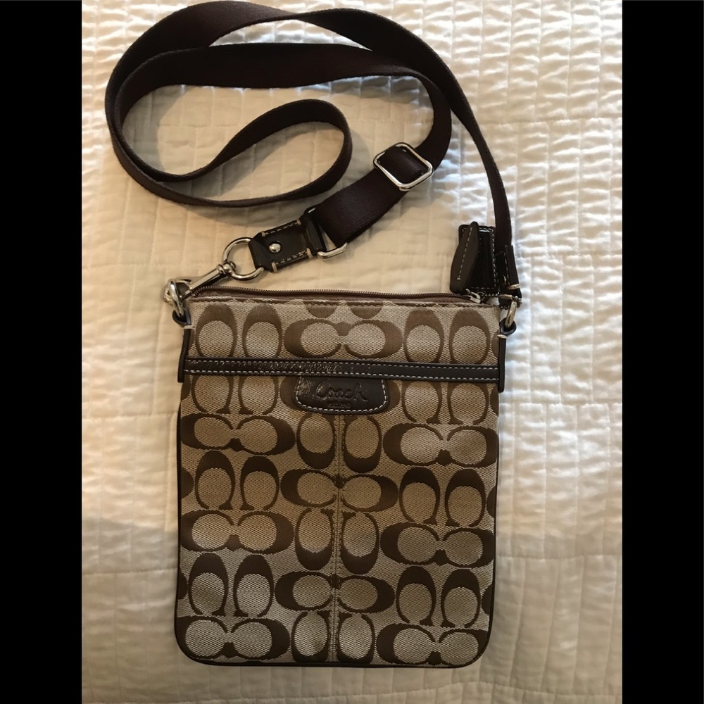 Coach signature crossbody bag